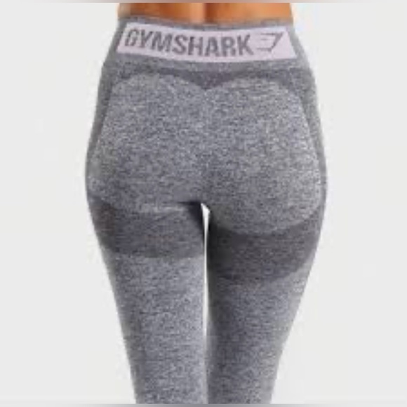 Gymshark Flex Marl Grey Peach Pink Leggings in Size Small - Picture 3 of 7